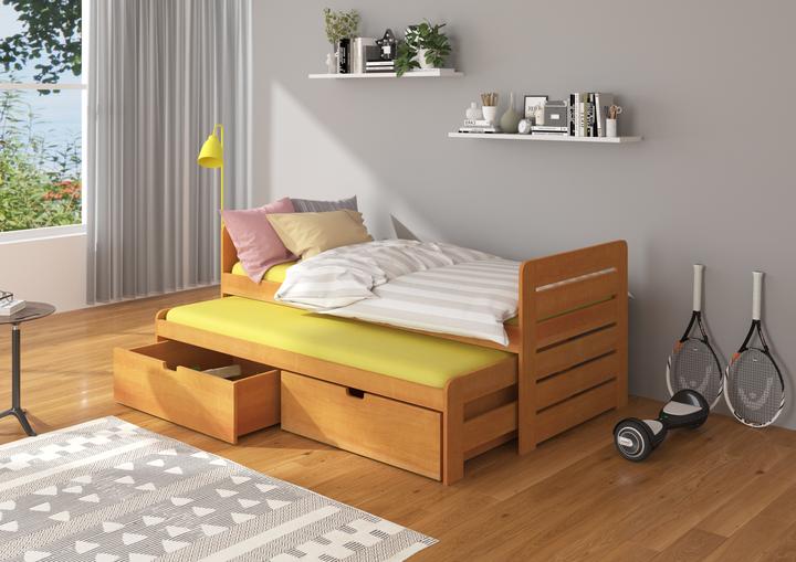 Immagine prodotto ADRK Furniture Letto matrimoniale con materassi TOMI 200x90 (200cm x 90cm)