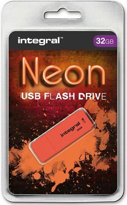 Image du produit Just Integral Neon - lecteur flash USB - 32 Go - USB 2.0 (32 Go, USB-A)