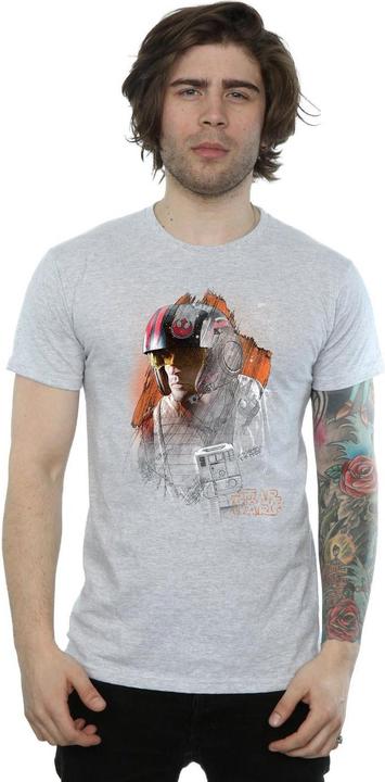 Image du produit Star Wars - T-shirt THE LAST JEDI POE DAMERON BRUSHED - Homme (S)