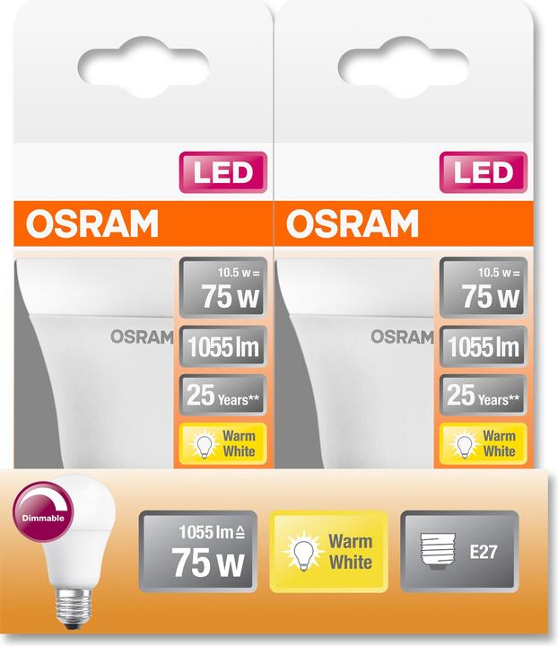 Immagine prodotto Osram Superstar Classic A (E27, 75 W, 1055 lm, 1 x, F)