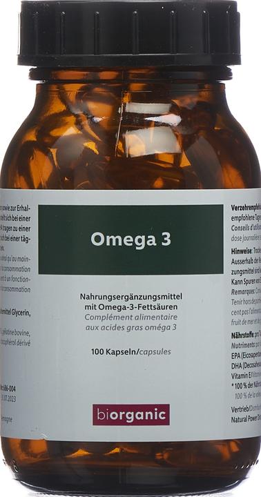 Actual product image Biorganic Omega-3 Caps (100 Piece, Capsules, 210 g)