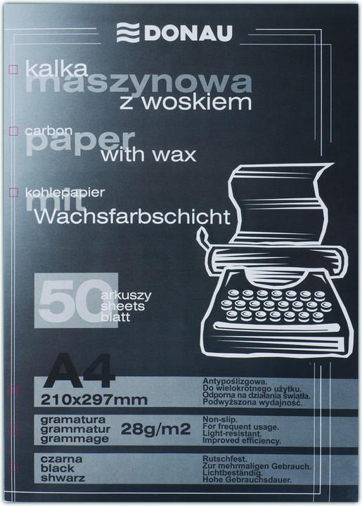 Image du produit Staples Papier carbone, pour machines à écrire, ciré, A4, 50 pièces, noir (A4)