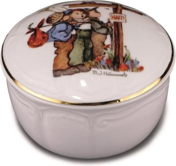 Actual product image Reutter 025.294/0 - Ornament Box Hummel "Hikers", miniature (10 x 10 x 5 cm)