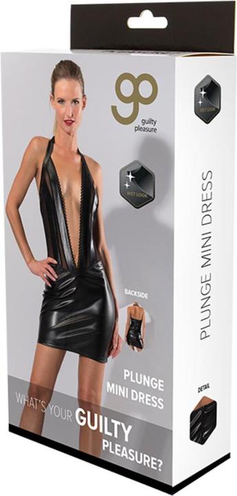 Produktbild Guilty Pleasure Gp Wetlook Plunge Mini Dress Black S (S)