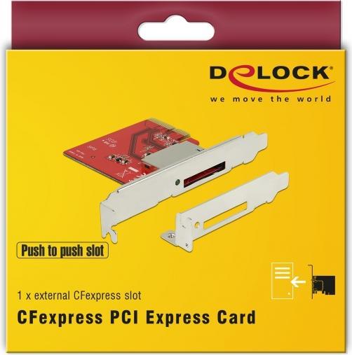 Actual product image Delock PCI Express > 1x external CFexpress slot (PCI-E x4)