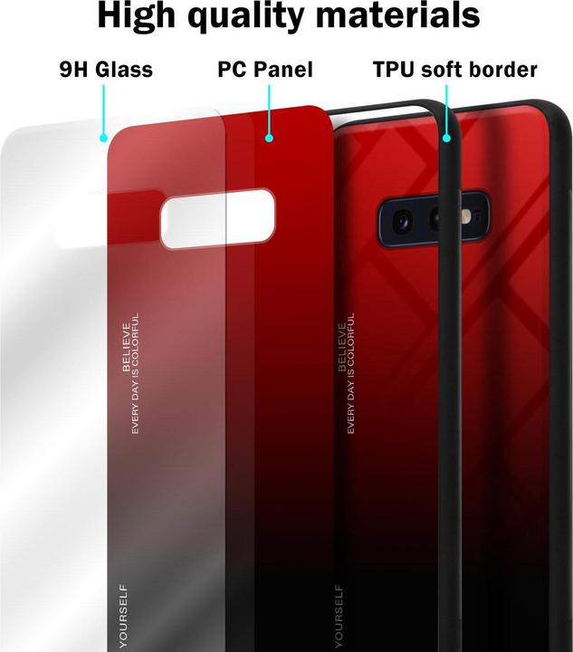 Produktbild Cadorabo TPU 2 Farben Glas Cover (Samsung Galaxy S10e)