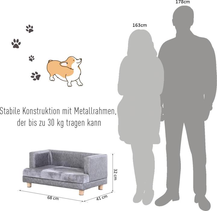 Actual product image PawHut Dog sofa in a modern design (Dog)
