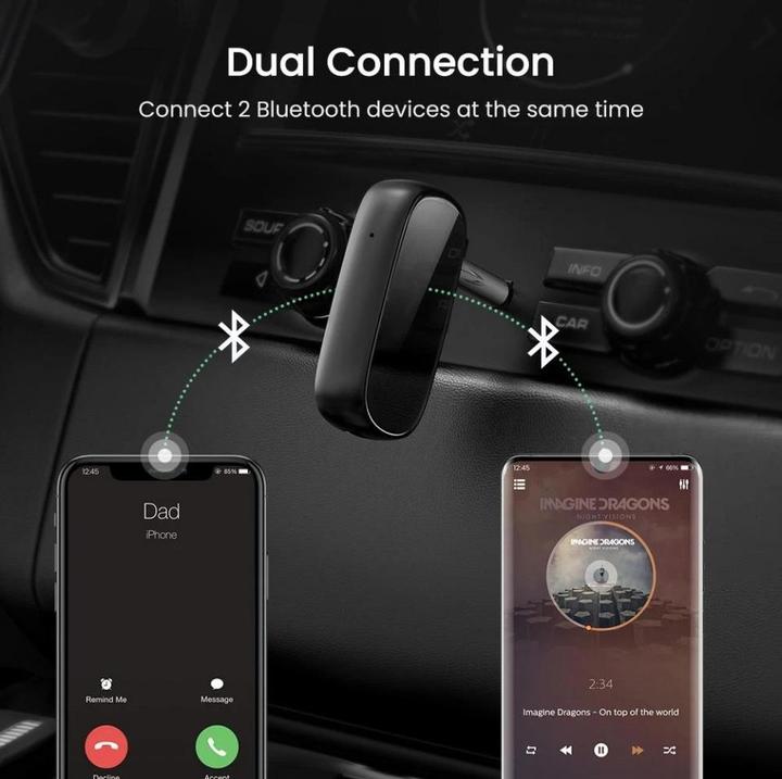 Actual product image Ugreen Bluetooth 5.0 Aux Car Adapter (Receiver)