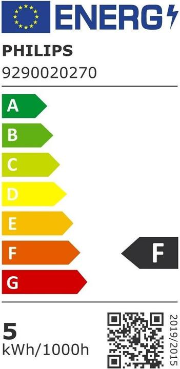 Label énergétique Philips Lampe 4,3 W (40 W) E14 Blanc neutre (E14, 4.30 W, 470 lm, 1 x, F)
