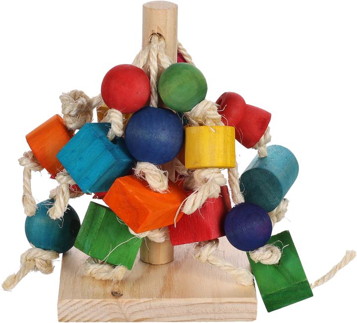 Actual product image Flamingo - Kobb Mix Bird Toy - Bright Colors - 14 x 14 x 15 cm