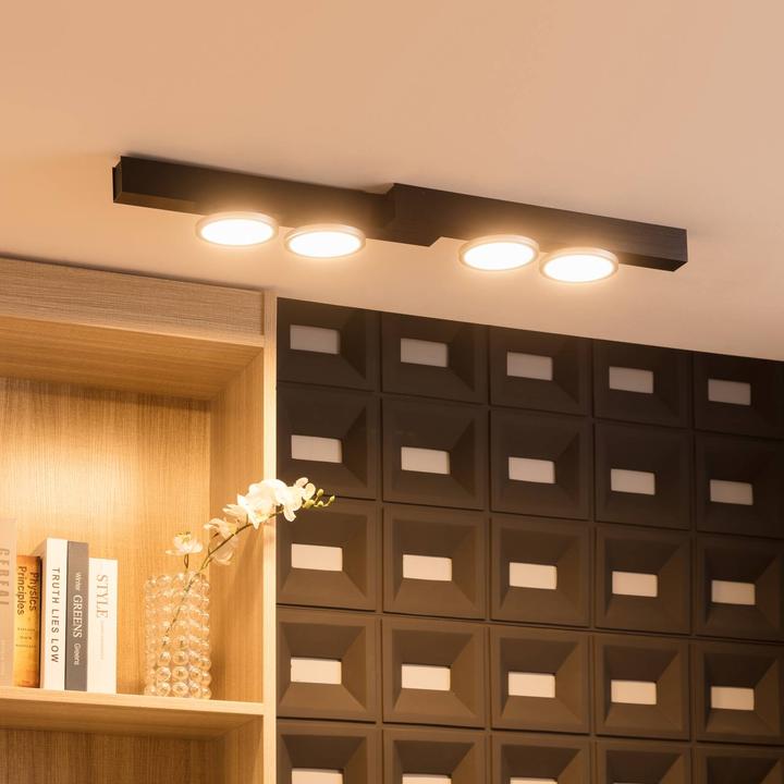 Produktbild Lucande Kellino Deckenleuchte, 4-flammig, schwarz (600 lm, GU10)