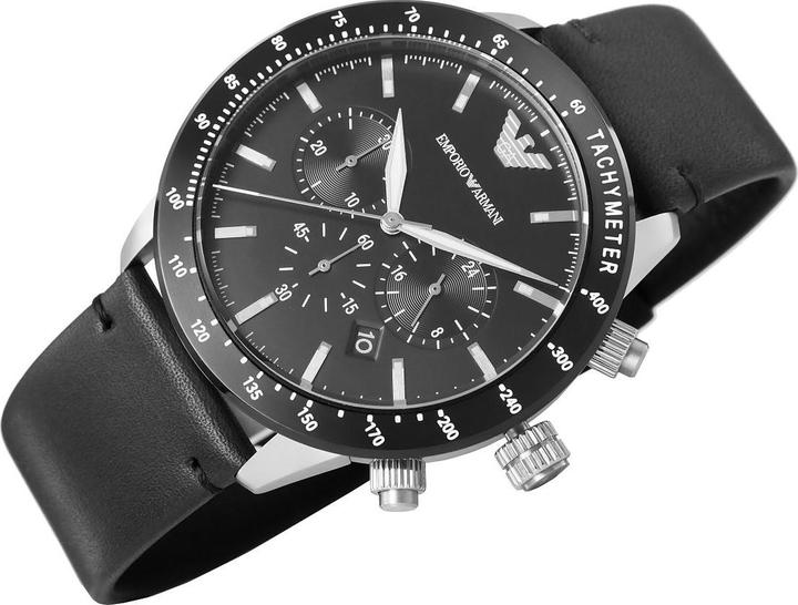 Actual product image Emporio Armani Mario (Analogue wristwatch, Chronograph, 43 mm)
