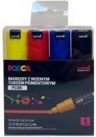 Image du produit Posca Postermarker PC-8K 4 Farben (Bleu, Jaune, Noir, Rouge, 8 mm, 4 x)