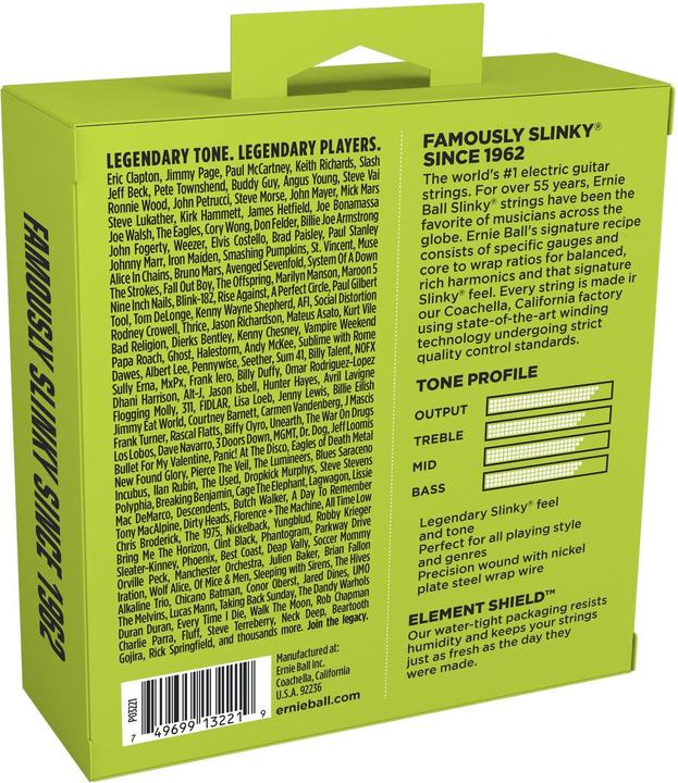 Immagine prodotto Ernie Ball Slinky Nickel 3 Regular (6 x, Chitarra elettrica, 0.05")