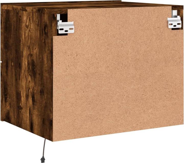 Productafbeelding VidaXL Nachtkastje met LED verlichting gerookt eiken, kleur (50 x 39 x 41 cm)