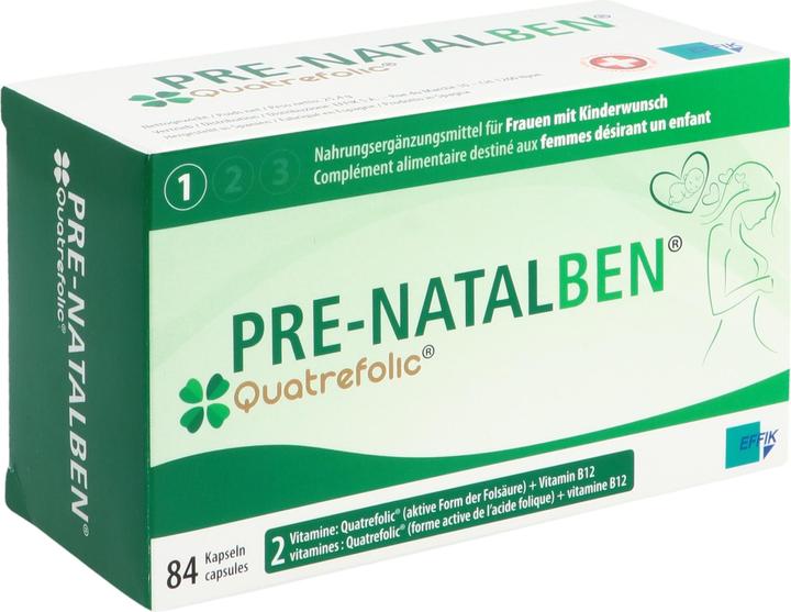 Produktbild Natalben PreNatalben Quatrefolic (84 Stück, Kapseln, 65 g)