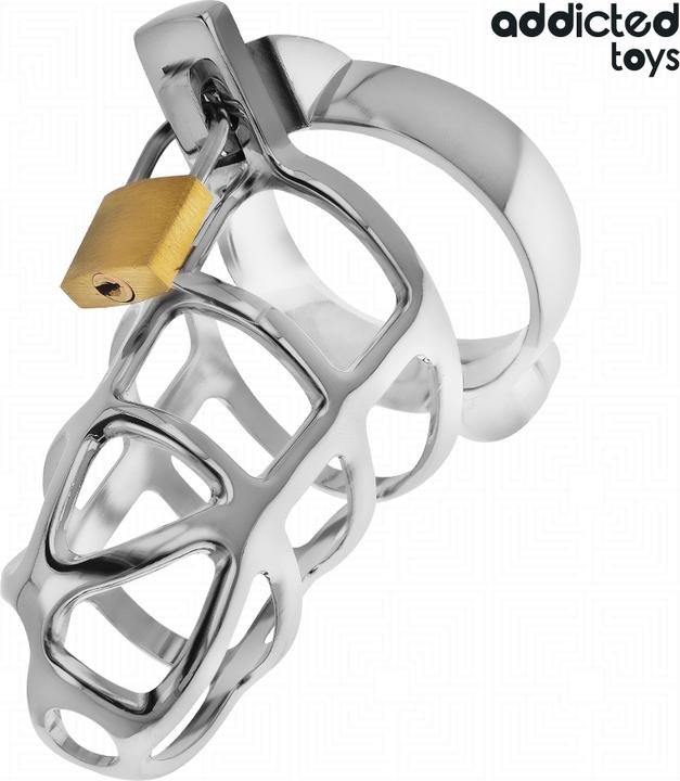 Actual product image Addicted toys Locked - Silbernes Schloss Peniskã„Fig Metall Grã–Sse M