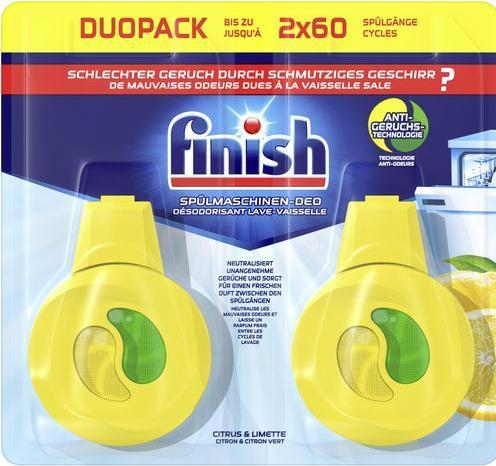 Image du produit Finish Déodorant lave-vaisselle Citrus & Lime Duo 2 pièces (Gel, 60 x)