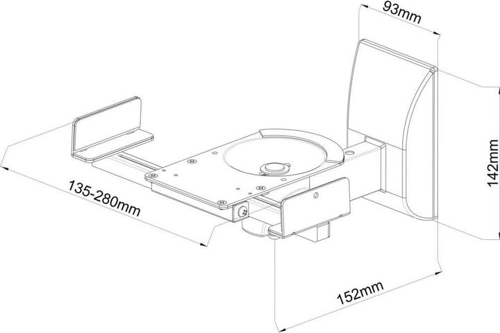 Image du produit myWall HB5L (1 paire, Installation murale, Inclinable, Pivotant)