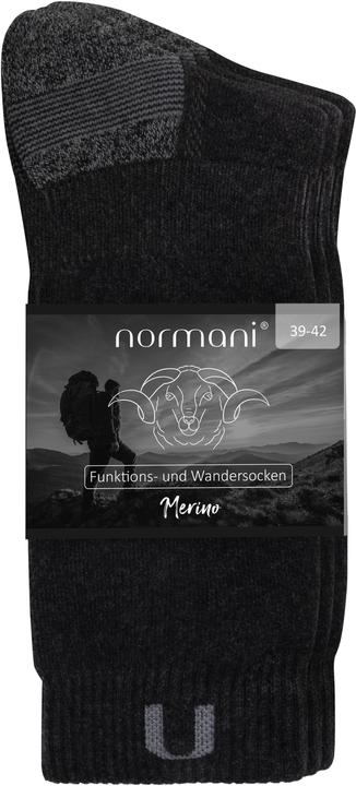 Immagine prodotto Normani 2 paia di calze merino da trekking e funzionali - 9385 (Confezione da 2, 43 - 46)
