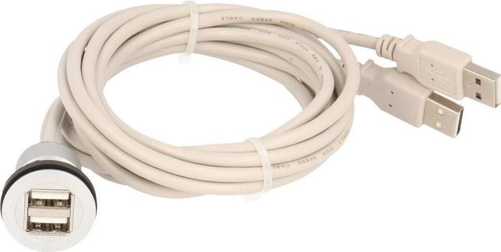 Productafbeelding Schlegel 2 x USB 2.0 vrouwelijk A - 2 x USB 2.0 mannelijk A RRJ 2USB 150CM Inhoud:
