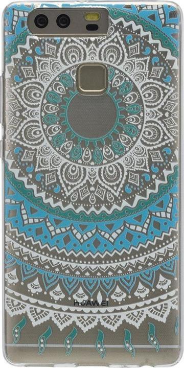 Produktbild König Design Huawei P10 Lite Hülle Case Handy Cover Schutz Tasche Schutzhülle Henna Etui Blau (Huawei P10 Lite)