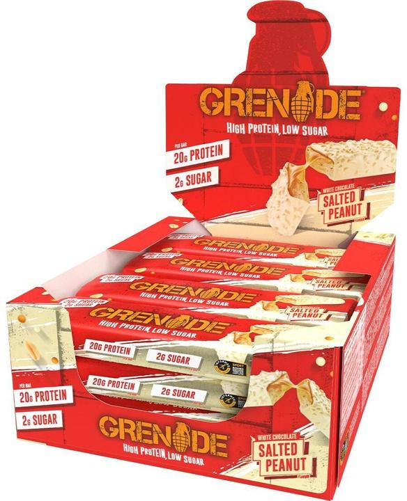 Actual product image Grenade Carb Killa White Chocolate Salted Peanut Protein Bar (12x60g) (White chocolate, Groundnut, 1 pcs., 800 g)