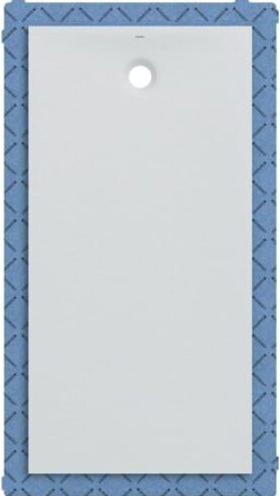 Produktbild Geberit Rechteckduschwanne Olona 80x140 cm, Höhe 4 cm, Ablauf hinten mittig, weiss/ matt