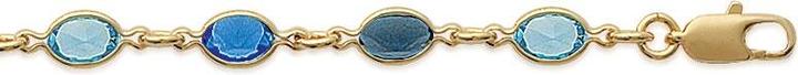 Image du produit Lara BRACELET Plaqué or - 18 - CRISTAL BLEU (Laiton)