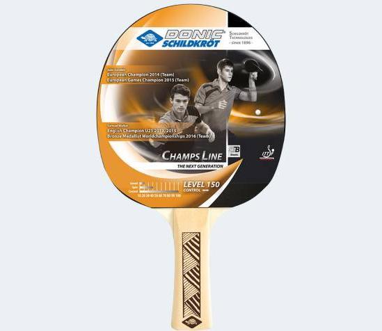 Actual product image Donic Schildkröt SCHILDKRÖT table tennis bat "Champs Line 150 FSC" valuable concave wood, beginner series, 5-...