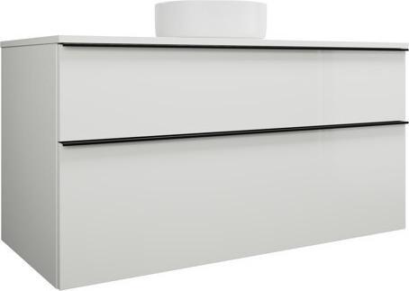 Griffleiste Schwarz Matt G0252, Weiss Hochglanz / Weiss Glänzend