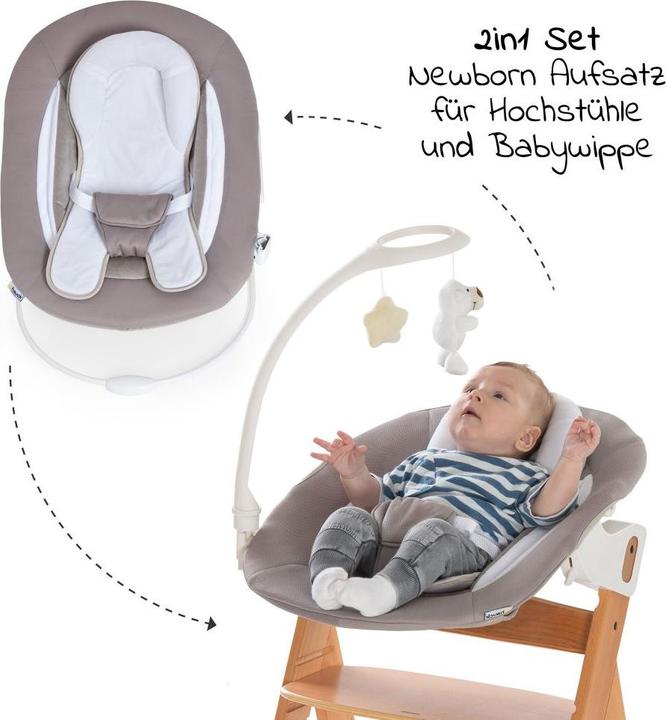 Produktbild Hauck Hochstühle Alpha Move Natur Newborn Set - 5-tlg. Hochstuhl (Hochstuhl)