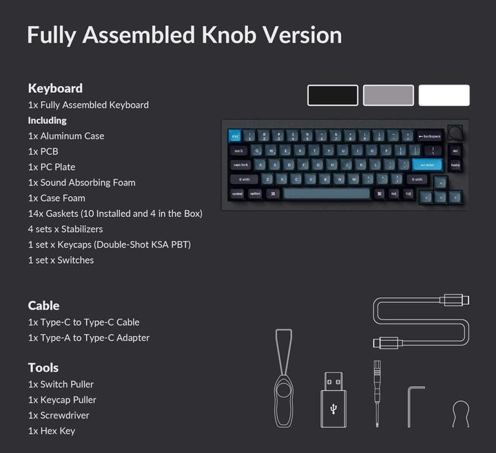 Image du produit Keychron Q2 Pro (US, Sans fil, Filaire)