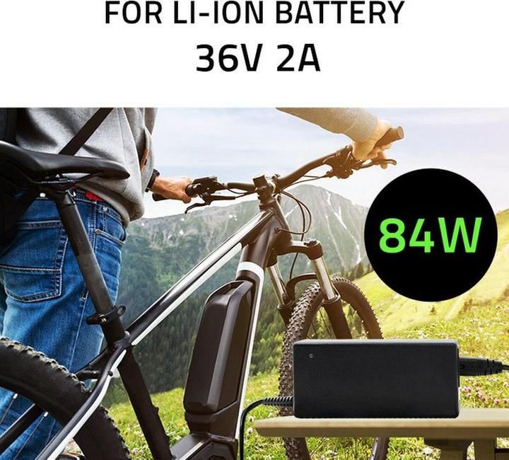 Immagine prodotto Qoltec Ładowarka do baterii roweru elektrycznego 36V | 42V | 2A | 5.5*2.1 (Caricabatterie per biciclette elettriche)