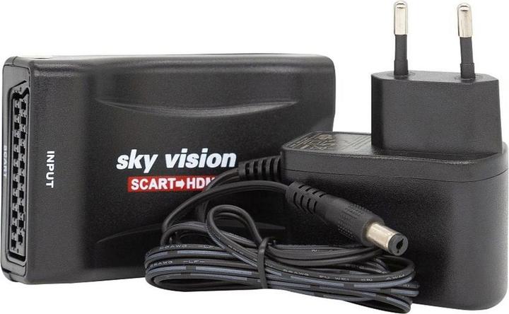 Actual product image Sky Vision SCART to HDMI Converter, PAL, NTSC, 1080P, VHS, Xbox, PS3