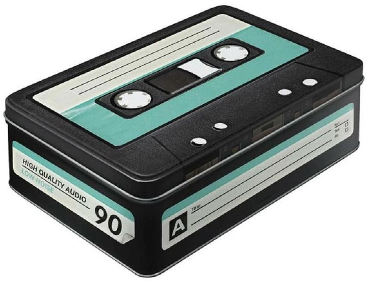 Produktbild Nostalgic-Art Merchandising Vorratsdose Retro Kasette 3 l, Schwarz/Türkis/Weiss (3 l)
