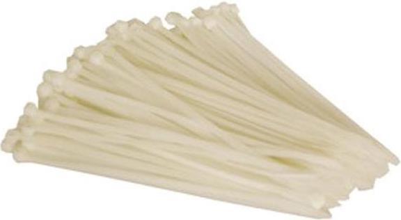 Actual product image Velleman NYLON CABLE BINDING SET - 4.6 mm x 200 mm - white (100 pcs.) (200 mm, 100 pcs.)