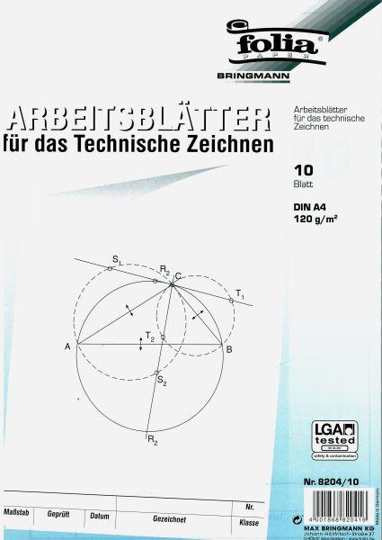 Immagine prodotto Folia Fogli di lavoro Disegno tecnico, A4, 10 pezzi (120 g/m², 1 x)