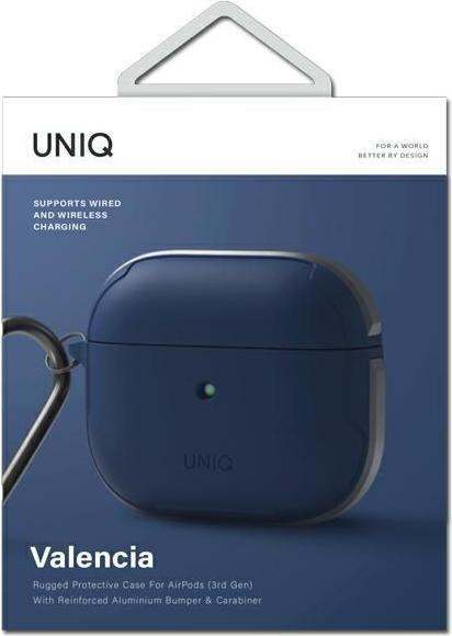 Immagine prodotto Uniq etui Valencia AirPods 3 niebieski/blu Antimicrobico (Borsa per cuffie)