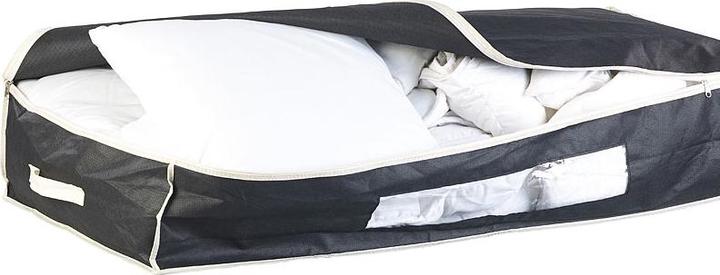 Image du produit Infactory Commode sous le lit avec fenêtre & poignées, 100x48x18 cm, noir (100 x 48 x 18 cm)