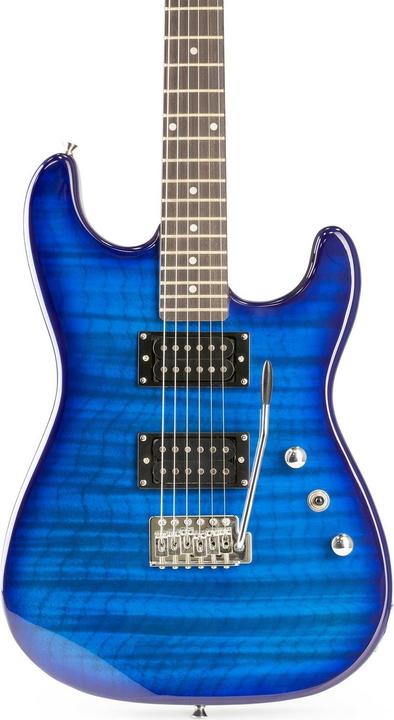 Image du produit Max Guitare électrique GigKit Quilted Style Bleu (Guitare électrique, Bois)
