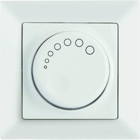 Productafbeelding Mutlusan Candela dimmer 600W verlichte draaidimmer inbouw wit
