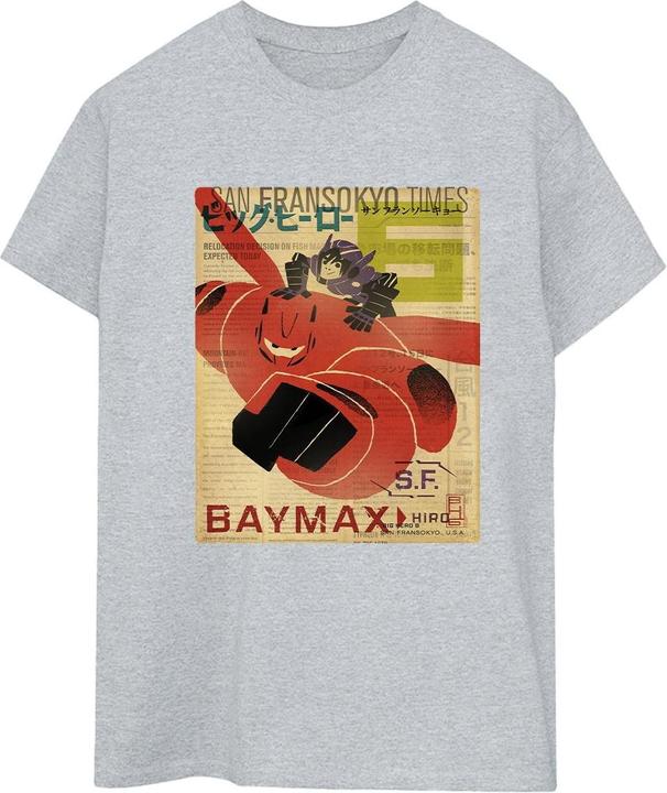 Produktbild Disney Big Hero 6 Baymax Flying Baymax Newspaper TShirt (L)