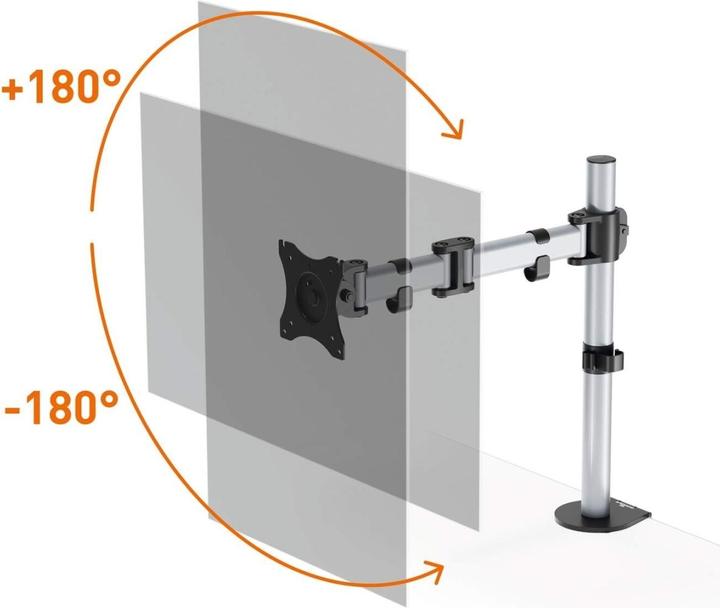 Produktbild Durable Monitorhalterung SELECT für 1 Mon. Tischbef Silber (Esstisch, 27.01")