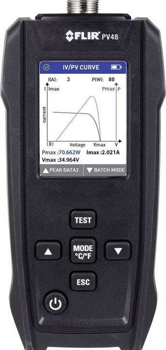 Flir Solarpanel-Tester und I-V-Kennlinien-Tracer mit Temperaturmessungen PV48 So