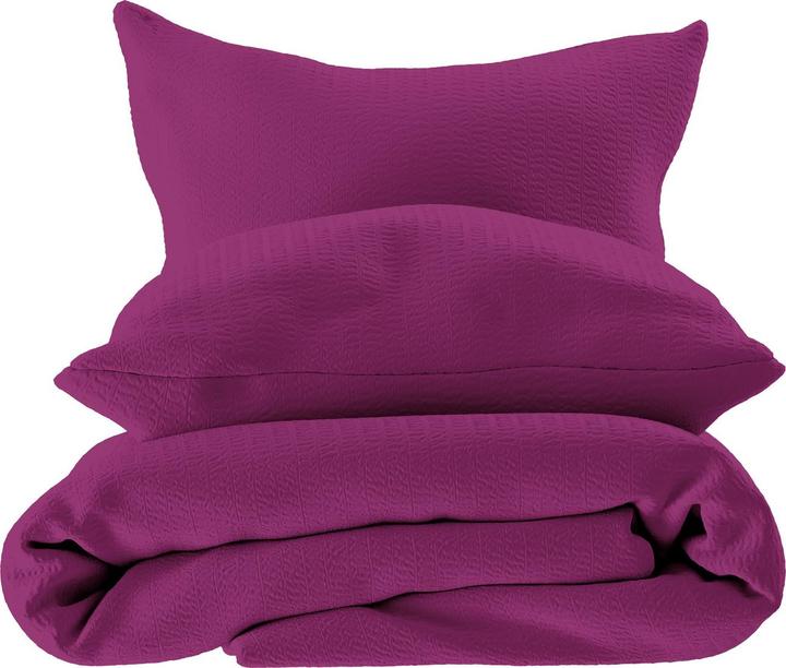 Immagine prodotto Lotus Bettwaren Biancheria da letto in raso Seersucker uni (Copripiumino, 200 x 210 cm)