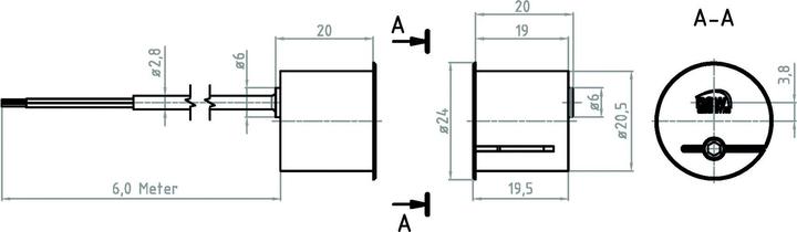Produktbild BSW Magnetkontakt DMC-20 C mit Sabotageschlaufe