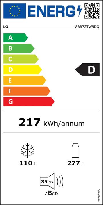 Energie-Label LG GBB72TW9DQ (384 l)