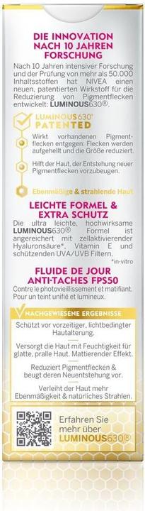 Produktbild NIVEA DUPLIKAT Cellular Luminous630 Anti-Pigmentflecken Tagesfluid (40 ml, Gesichtsfluid, SPF 50)