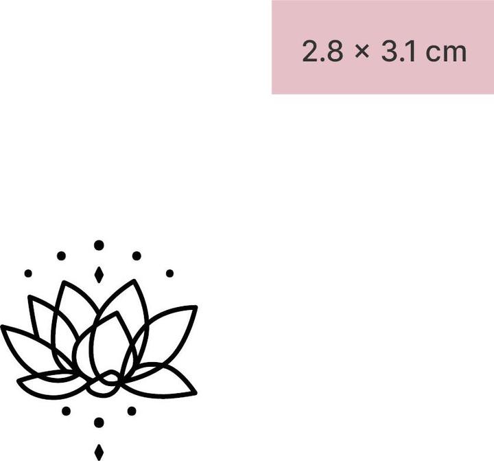Actual product image minink Temporary tattoo - Lotus flower
